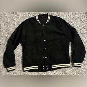 Forever 21 Black Button Up Cord Jacket
